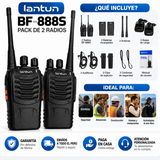 Radio Walkie Talkie LANTUN BF-888S UHF – Pack de 2 con Audífonos