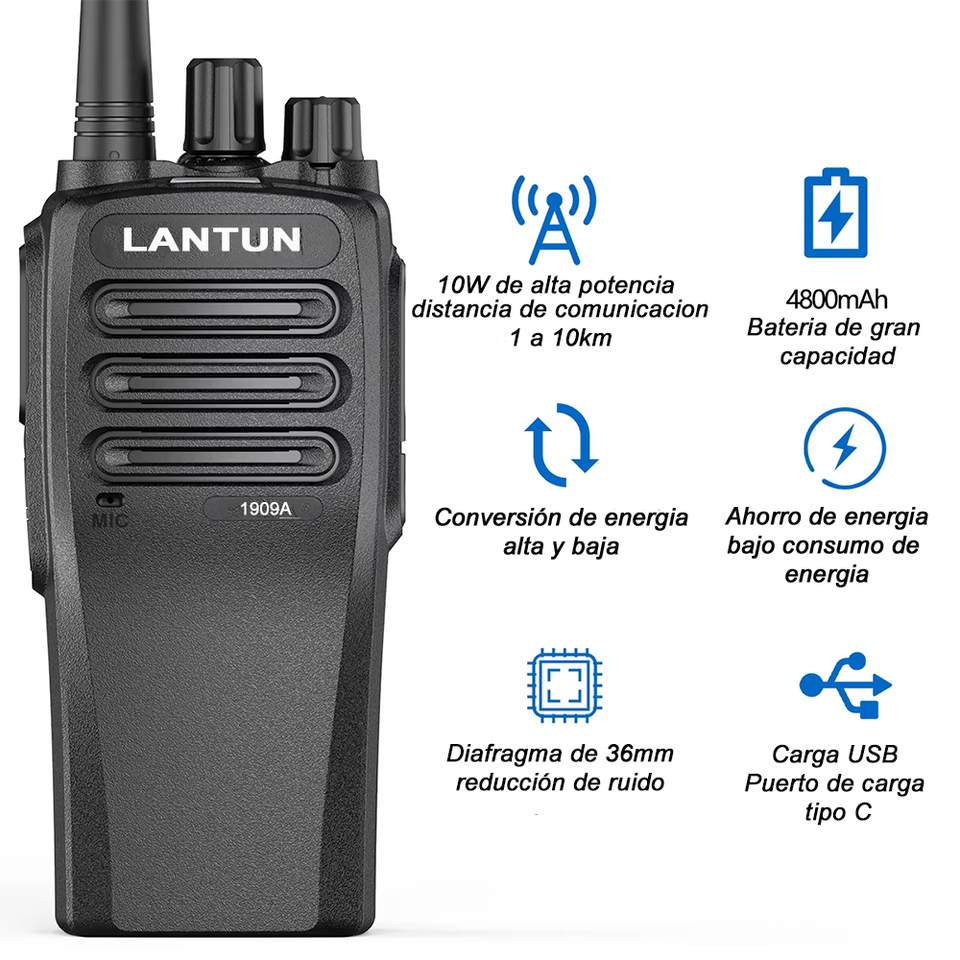 Radio Walkie Talkie 1909A 10W UHF