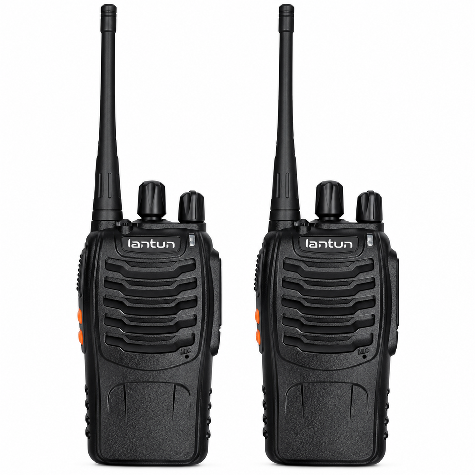 Radio Walkie Talkie LANTUN BF-888S UHF – Pack de 2 con Audífonos