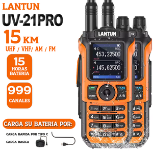 Radio Walkie Talkie UV 21 PRO - alcance 15km