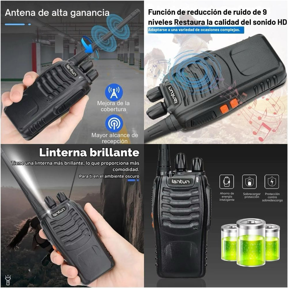 Radio walkie Talkie LANTUN ST B888S (2 Radios) Alcance 4 Km
